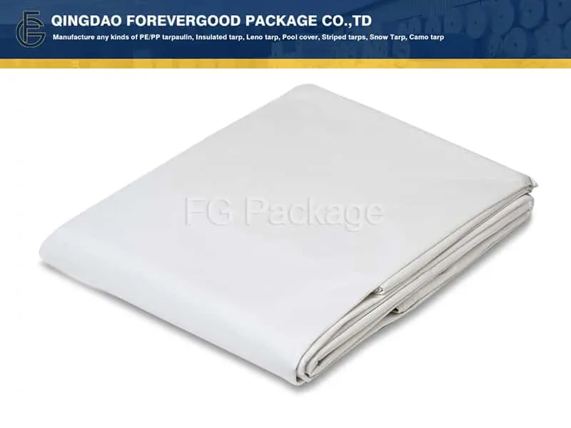 White UV FR -Treated PE Tarpaulin