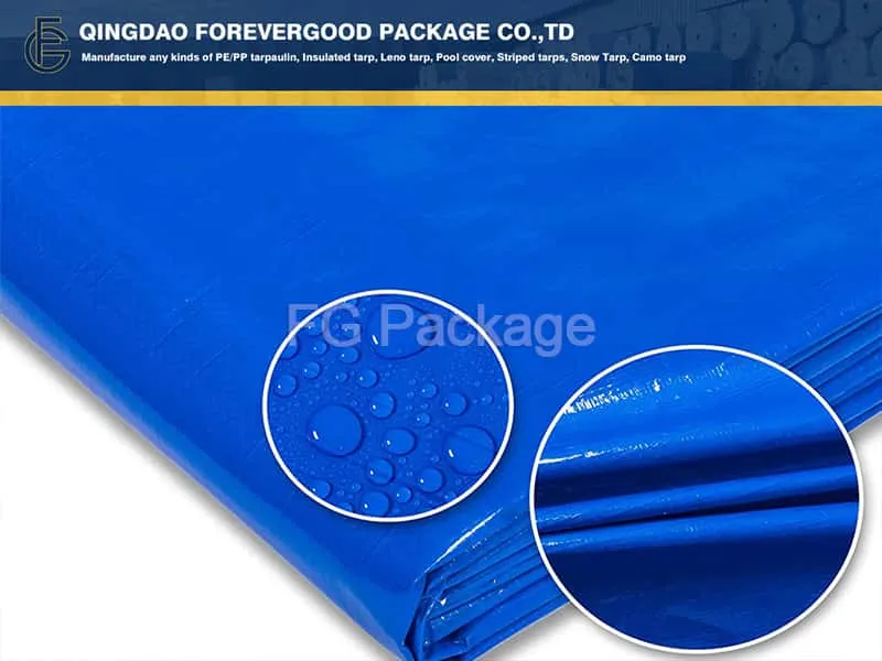 Blue PE Tarpaulin Cover Good Mesh