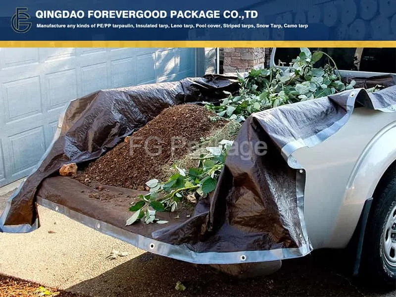 Silver Brown PE Tarpaulin For Soil