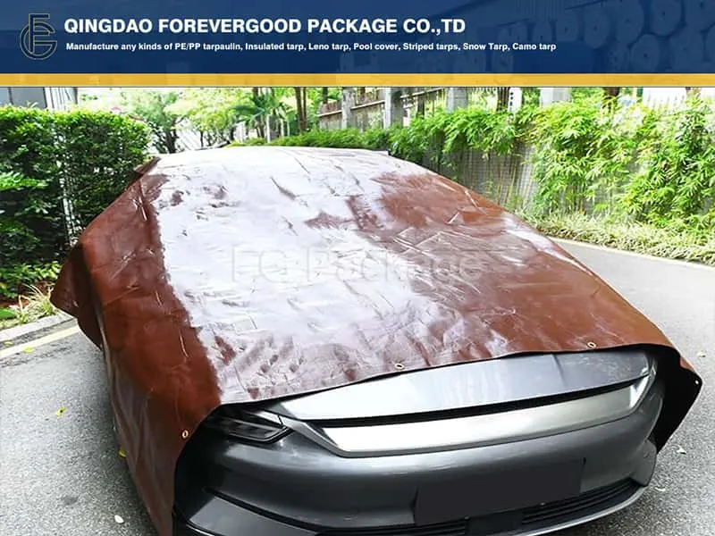 Auto Car Used Brown PE Tarpaulin Cover